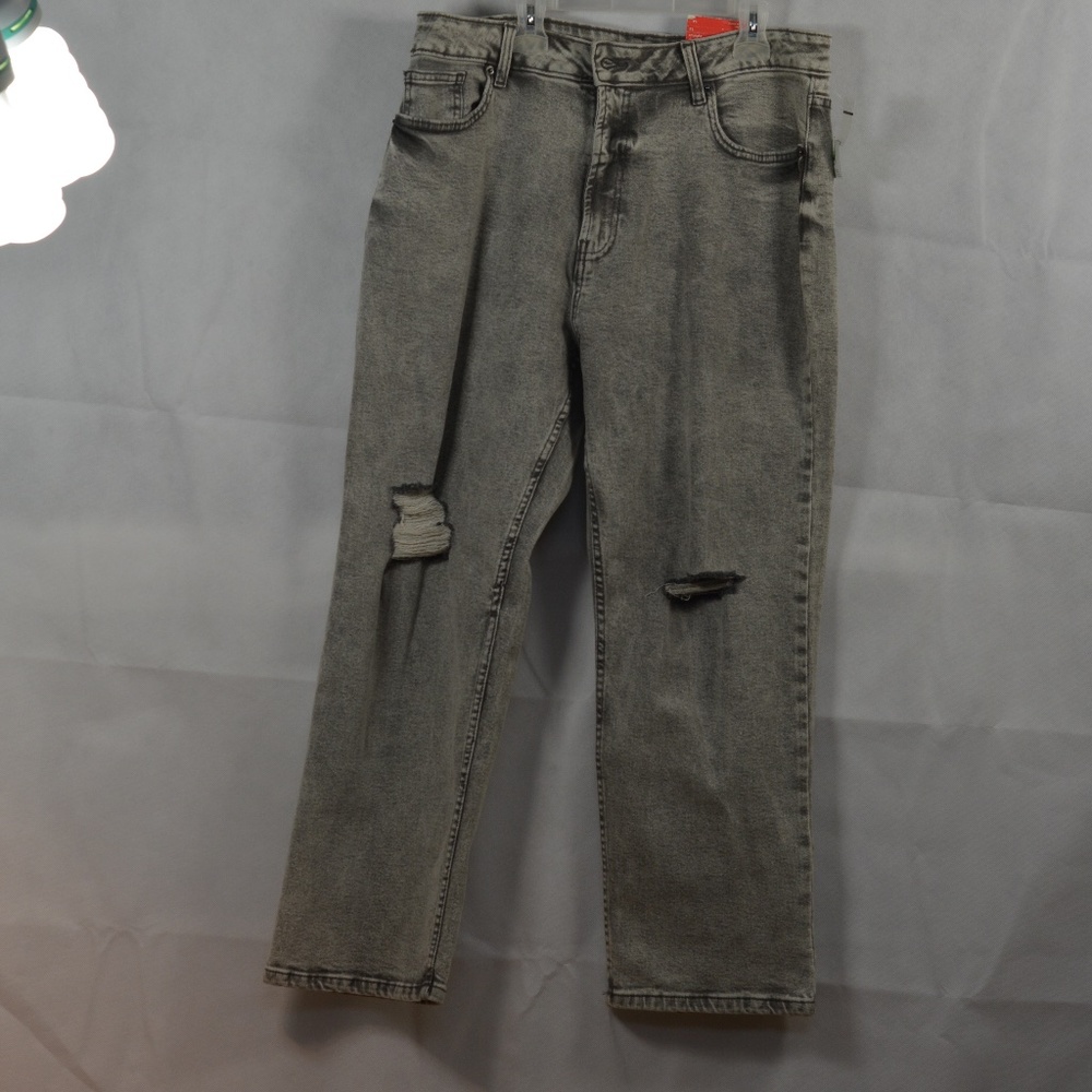 Gray Ripped Straight Leg  Jeans SZ 12 & 14 NWT